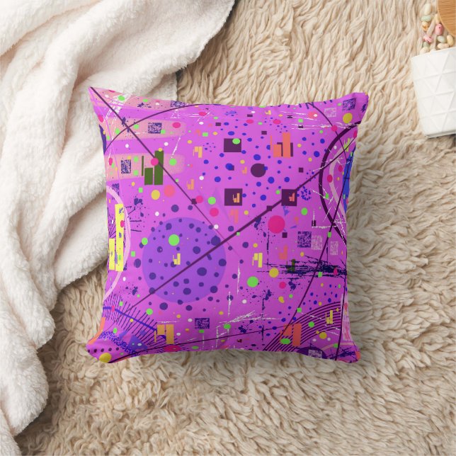 Abstract Art: Purple Glitch Cushion (Blanket)