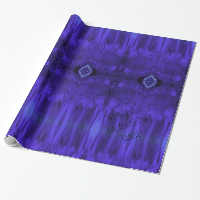 Abstract Art Purple Paint Wrapping Paper (Unrolled)