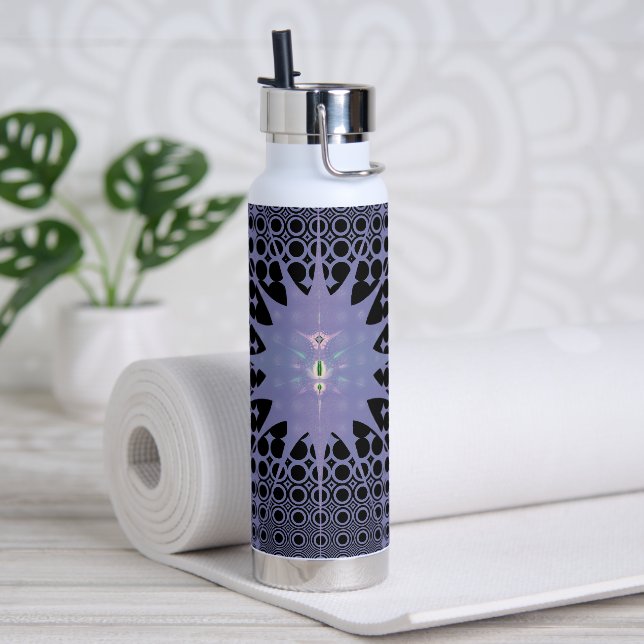 Abstract Art Purple Space Fractal Water Bottle (Yoga)