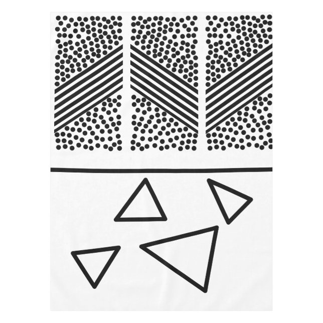 Abstract Art Pyramid Triangle Lines Pattern Tablecloth (Front)