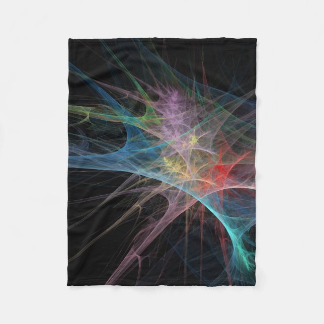 Abstract Art Rainbow Ice Fleece Blanket (Front)