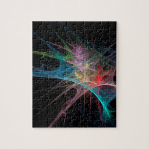 Abstract Art Rainbow Ice Jigsaw Puzzle