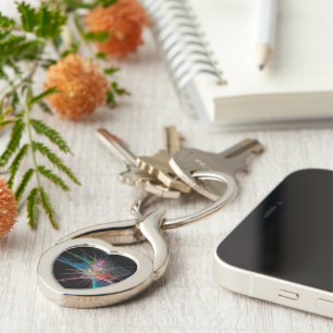 Abstract Art Rainbow Ice Key Ring