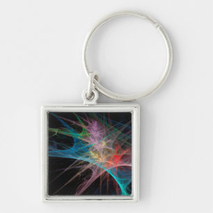 Abstract Art Rainbow Ice Key Ring