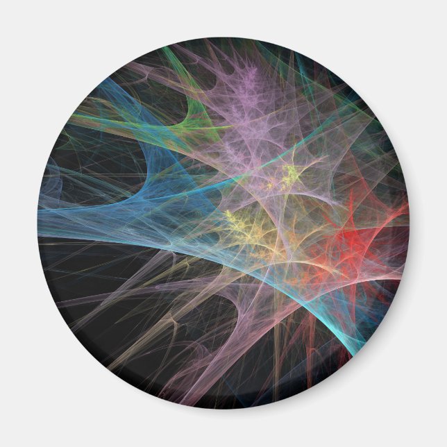 Abstract Art Rainbow Ice Magnet (Front)