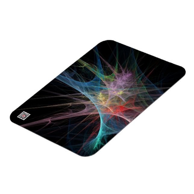 Abstract Art Rainbow Ice Magnet (Left Side)