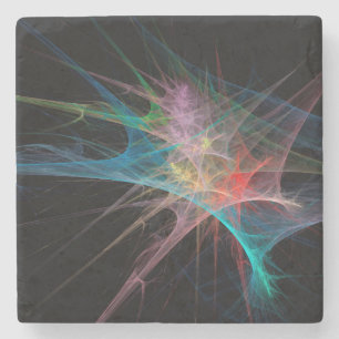 Abstract Art Rainbow Ice Stone Coaster