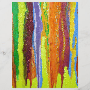 Abstract Art rainbow stripes paint drip