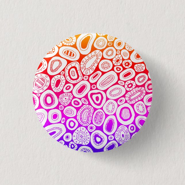 Abstract Art Random Blobby Shapes  3 Cm Round Badge (Front)