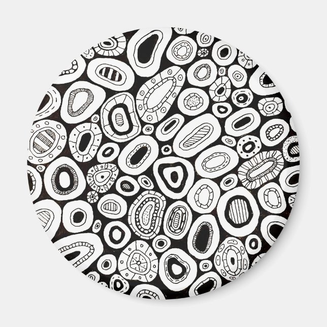Abstract Art Random Blobby Shapes Magnet (Front)