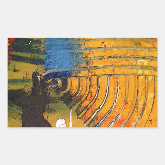 Abstract Art Rectangular Sticker (Front)