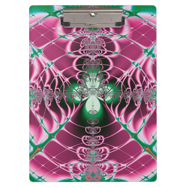 Abstract Art Red Flower Clipboard (Front)