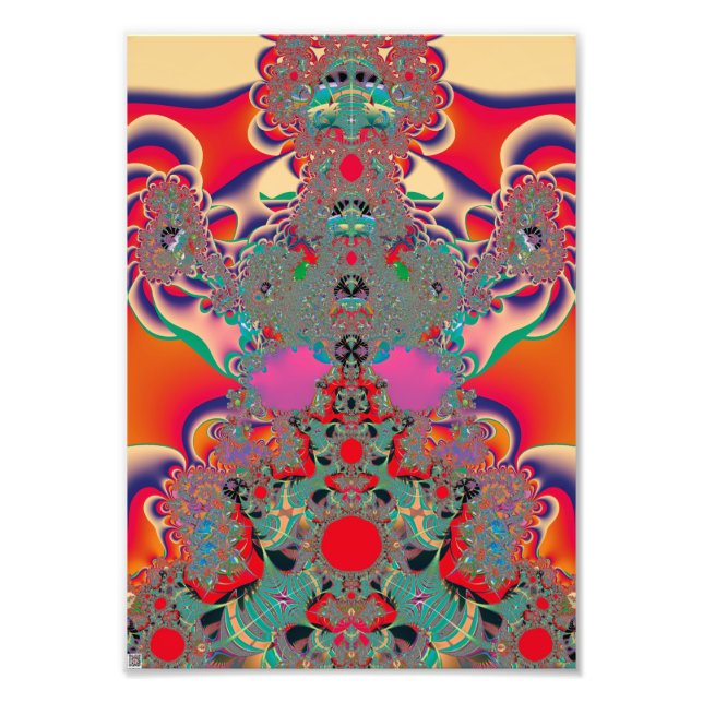 Abstract Art Red Meditation Photo Print (Front)