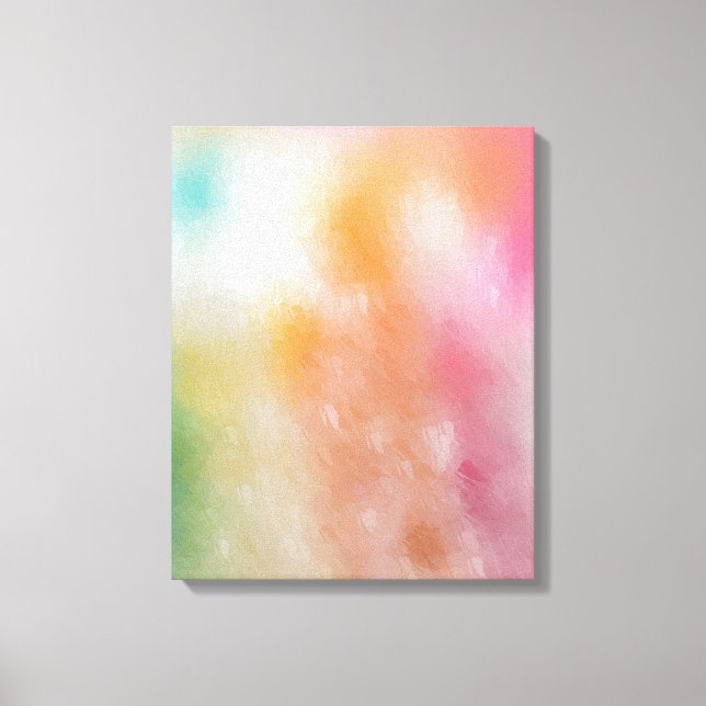 Abstract Art Red Pink Blue Purple Green Yellow Canvas Print (Front)