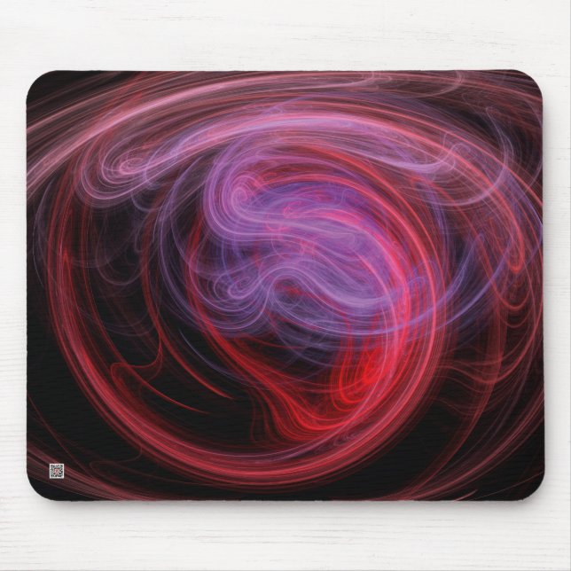 Abstract Art Red Wave Mouse Mat (Front)