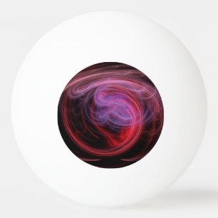 Abstract Art Red Wave Ping Pong Ball