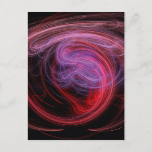 Abstract Art Red Wave Postcard