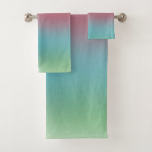 Abstract Art Red Yellow Blue Green Colours Templat Bath Towel Set