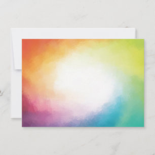 Abstract Art Red Yellow Orange Green Blank Trendy Card