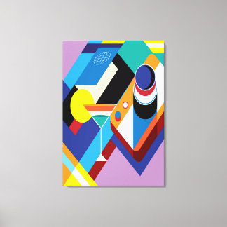 Abstract Art Retro Canvas Print