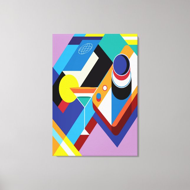 Abstract Art Retro  Canvas Print (Front)