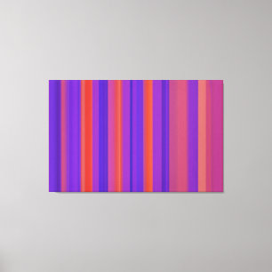 Abstract Art Retro Stripes 4 Canvas Print