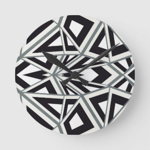 Abstract Art Round Clock
