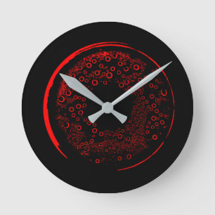 Abstract Art Round Clock