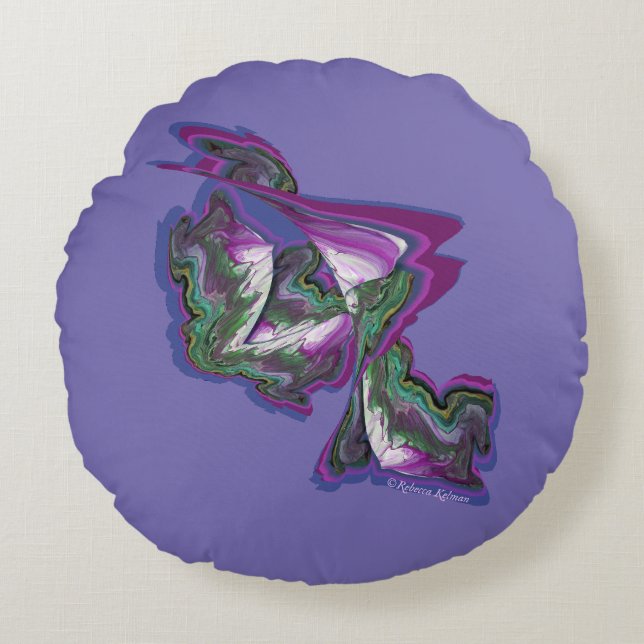 Abstract Art Round Cushion (Front)