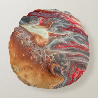 Abstract art round cushion