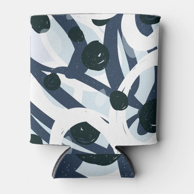 Abstract Art: Seamless Painting Illustration Can Cooler (Front)