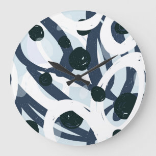 Abstract Art: Seamless Painting Illustration Large Clock