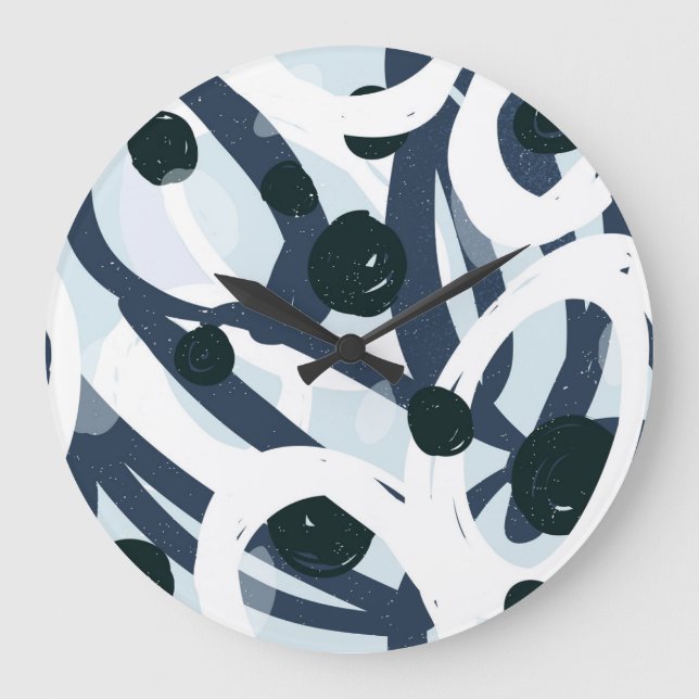 Abstract Art: Seamless Painting Illustration Large Clock (Front)
