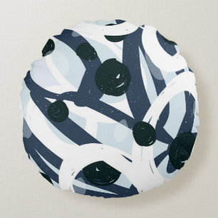 Abstract Art: Seamless Painting Illustration Round Cushion