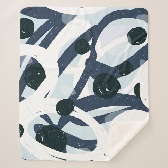 Abstract Art: Seamless Painting Illustration Sherpa Blanket (Front)