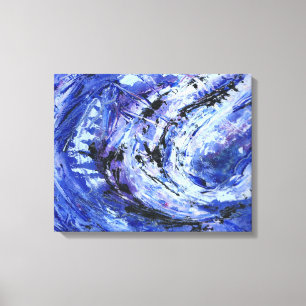 Abstract Art 'Shades of Blue' Canvas Print