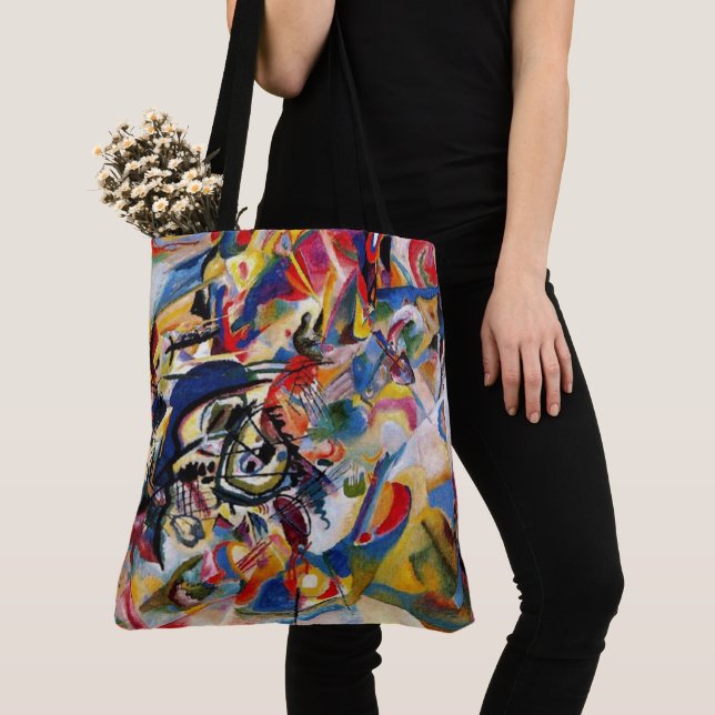 Abstract Art Shoulder Tote Bag (Close Up)