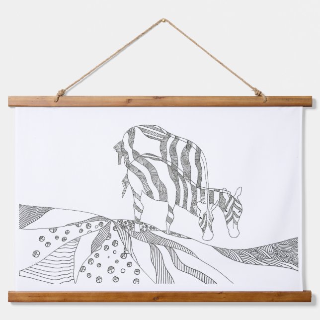 Abstract art simple sketch tapestry (Front)