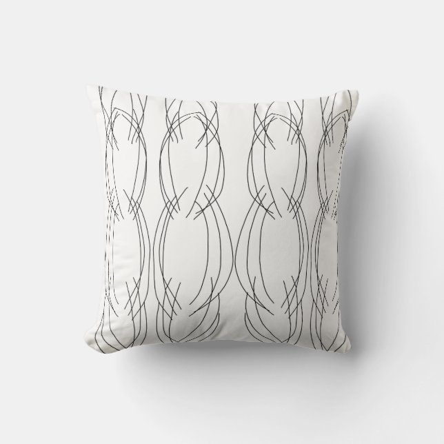 Abstract Art Sketch Cushion Throw Pillow (Front)