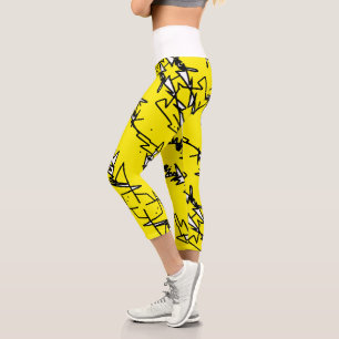 Abstract Art Sketch Lines Curves Leggings