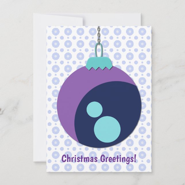 Abstract Art Snow Man Christmas Holiday Flat Card (Front)
