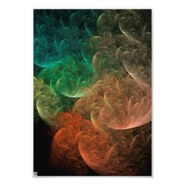 Abstract Art Space Bird Photo Print (Front)