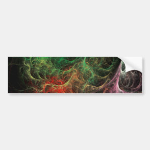 Abstract Art Space Fire Bumper Sticker