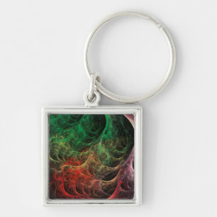 Abstract Art Space Fire Key Ring
