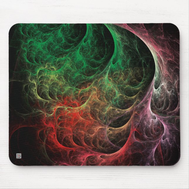 Abstract Art Space Fire Mouse Mat (Front)