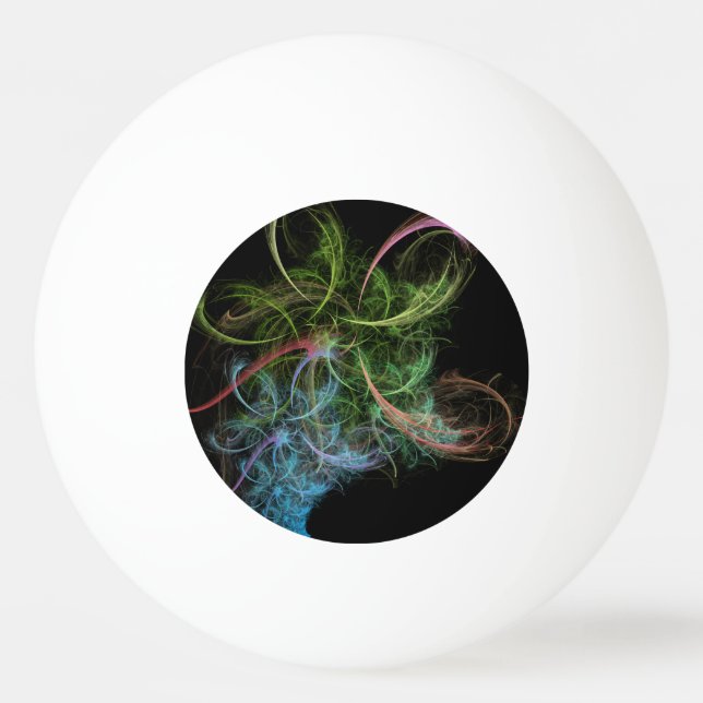 Abstract Art Space Flowers Ping Pong Ball (Front)