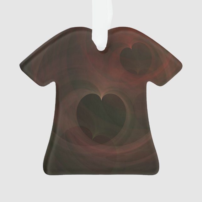 Abstract Art Space Hearts Ornament (Front)