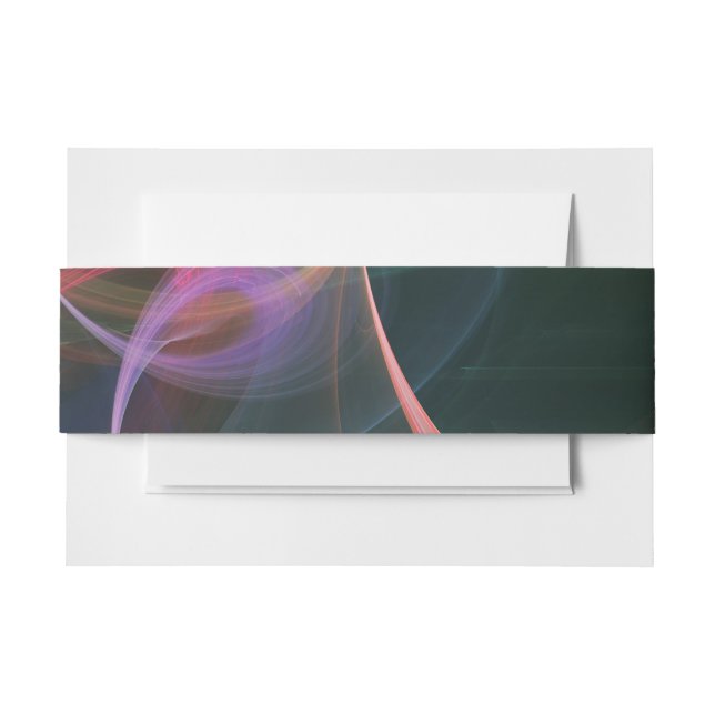 Abstract Art Space Invitation Belly Band (Front Example)