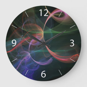 Abstract Art Space Large Clock
