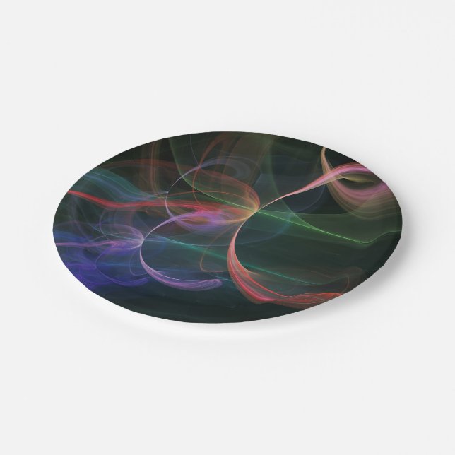 Abstract Art Space Paper Plate (Angled)